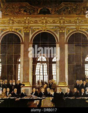 . Die Unterzeichnung des Friedens in den Spiegelsaal, Versailles, 28. Juni 1919 1919 230 William ...