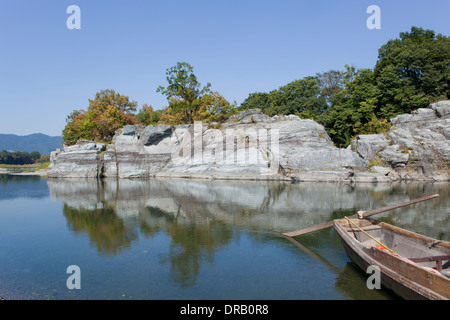 River-rafting in Nagatoro River Stockfoto