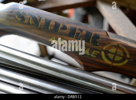 Der Luftgewehr-Industrie im Dorf Pare, in Indonesien Stockfoto