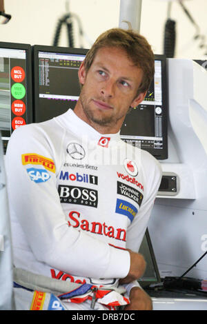 Jenson Button, GB, UK, Team McLaren-Mercedes F1 F1-Formel Eins - British Grand Prix - Silverstone - Praxis Northamptonshire, England - 06.07.12 Stockfoto
