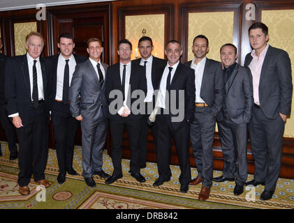 Danny Miller, Philip Olivier, Dean Gaffney, Ryan Thomas, Michael LeVell, Rhodri Giggs und Gäste das Steven Gerrard & Keith Duffy Charity Wochenende zugunsten der Steven Gerrard Foundation und irischen Autismus Aktion statt im The Ritz Carlton Co Wicklow, Irland - 06.07.12 Stockfoto