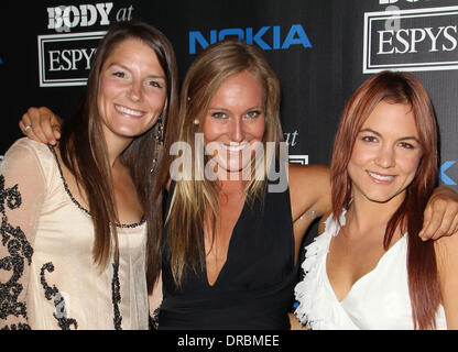 Kaya Turski, Jamie Anderson, Elena Hight ESPN "Body Issue" Celebration Party anlässlich der Belasco Theater Los Angeles, Kalifornien - 10.07.12 Stockfoto