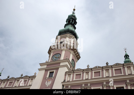 Rathaus, Hauptplatz in Renaissance-Stadt in Mitteleuropa, Polen. Stockfoto