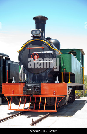 Sandstein Douglas Colliery Lokomotive Plinthed in Century City in Kapstadt - Südafrika Stockfoto