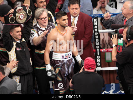 Amir Khan Amir Khan vs Danny Garcia WBC/WBA Super Lightweight und vakanten Titel im Ring Magazine Junior Weltergewicht kämpfen im Mandalay Bay Events Center in Las Vegas, Nevada - 14.07.12 Stockfoto