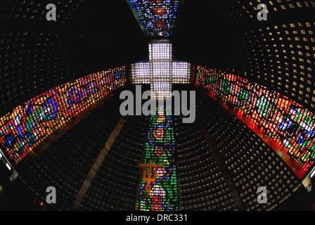 Decke der Kirche in Rio De Janeiro, Brasilien Stockfoto