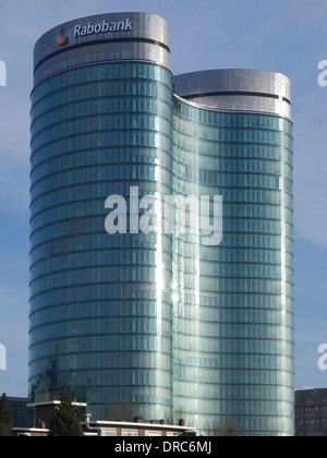 Die niederländische Rabobank-Hauptquartier in der Stadt Utrecht in den Niederlanden Stockfoto