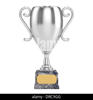 Silberpokal - Isolated on White Background Stockfoto
