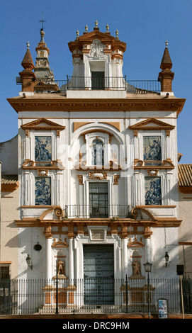 Hospital De La Santa Caridad, Fassade der Kirche, Sevilla, Region von Andalusien, Spanien, Europa Stockfoto