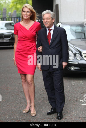 Sally Bercow und John Bercow in den ITV Studios London, England - 16.07.12 Stockfoto