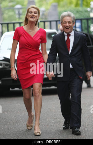 Sally Bercow und John Bercow in den ITV Studios London, England - 16.07.12 Stockfoto