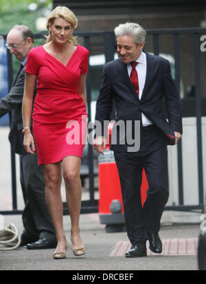 Sally Bercow und John Bercow in den ITV Studios London, England - 16.07.12 Stockfoto
