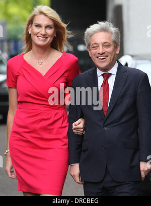 Sally Bercow und John Bercow in den ITV Studios London, England - 16.07.12 wo: London, Vereinigtes Königreich bei: 16. Juli 2012 Stockfoto