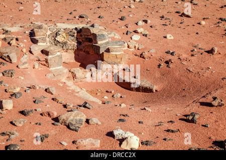 Antike Kupfer Schmelzofen im Timna Nationalpark in Israel Stockfoto