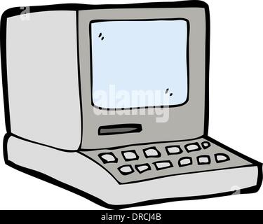 alte Computer Cartoon Stock Vektor