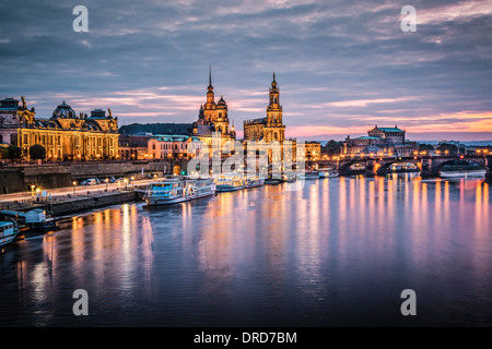 Dresden, Deutschland oberhalb der Elbe. Stockfoto