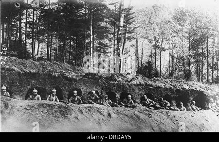 Deutsche Soldaten in der Argonne 1914 Stockfoto