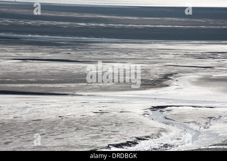 Wattenmeer bei Thurstaston auf der Halbinsel Wirral-Cheshire England Stockfoto