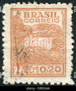 Brasilien - ca. 1947: Briefmarke gedruckt in Brasilien, Landwirtschaft, ca. 1947 gewidmet Stockfoto