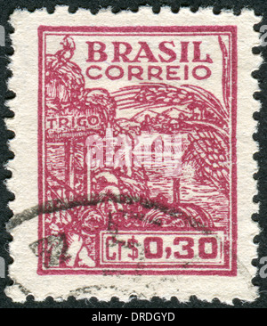 Brasilien - ca. 1947: Briefmarke gedruckt in Brasilien, Landwirtschaft, ca. 1947 gewidmet Stockfoto