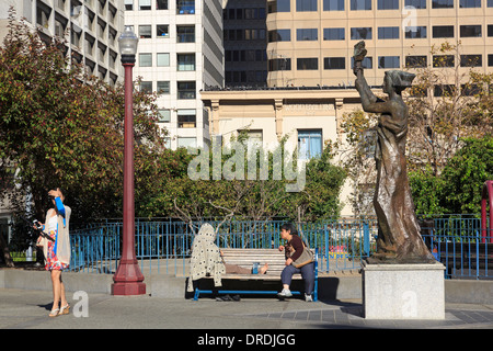 Portsmouth Square, Chinatown, San Francisco, Kalifornien, USA Stockfoto