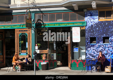 Cafe in Haight-Ashbury District, San Francisco, Kalifornien, USA Stockfoto