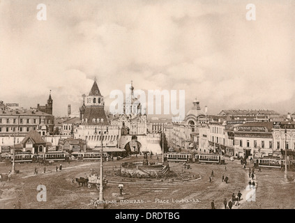 Lubjanka-Platz, Moskau, Russland Stockfoto