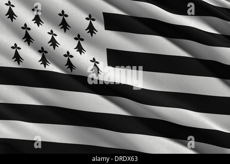 Flagge der Bretagne Stockfoto