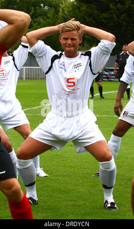 Jeff Brazier Promi Fußball Samstag statt am Imber Court Sport Club Surrey, England - 21.07.12 Featuring: Jeff Brazier wo: Surrey, Großbritannien: 21. Juli 2012 Stockfoto