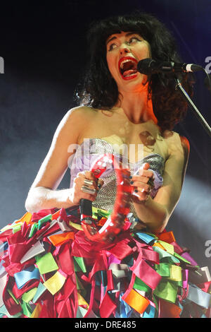 Kimbra Spin-Off-Festival - Auftritte Adelaide, Australien - 21.07.12 Stockfoto