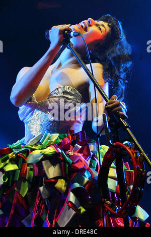 Kimbra Spin-Off-Festival - Auftritte Adelaide, Australien - 21.07.12 Stockfoto