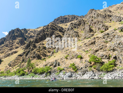 Landschaft im Hells Canyon, am Snake River, bildet die Grenze zwischen Idaho und Oregon, USA. Stockfoto