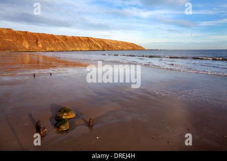 Der Sand und das Filey Brigg Filey North Yorkshire England Stockfoto