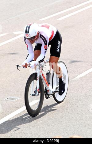 Fabian Cancellara - Schweizer Team London 2012 Olympische Spiele - Männer Zeit trial Radsport-Event London, England - 01.08.12 obligatorisch Credit: WENN.com Stockfoto