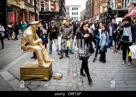 Eine Straße Entertainer in Covent Garden. Stockfoto