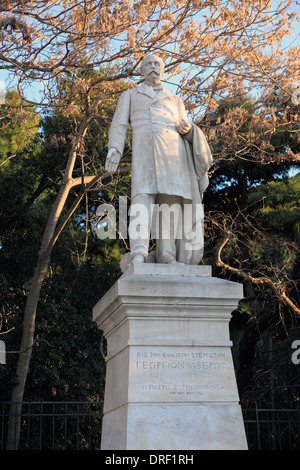 Griechenland Athen Olympia Stadion Statue von George averof Stockfoto