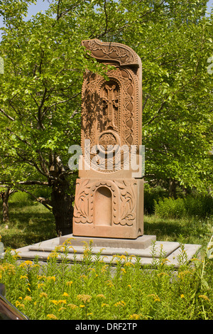 Khachkars oder Kreuzsteine, Armenien Stockfoto