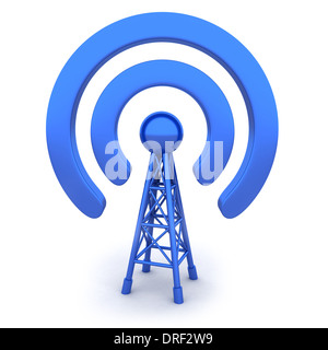 Abstrakte Antenne auf weißem Hintergrund (durchgeführt in 3d) Stockfoto