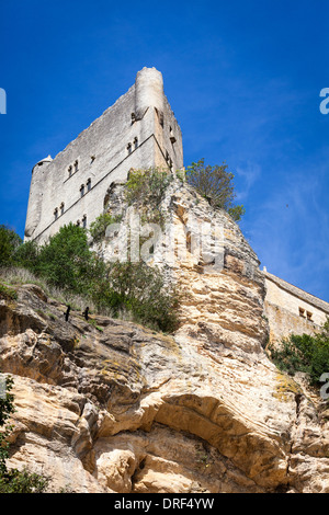 Beynac-et-Cazenac, Dordogne, Frankreich, Europa. Schöne Naturstein traditionelle-Chateau de Beynac. Stockfoto