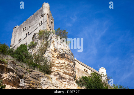 Beynac-et-Cazenac, Dordogne, Frankreich, Europa. Schöne Naturstein traditionelle-Chateau de Beynac. Stockfoto