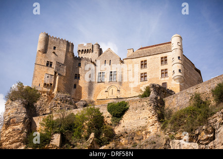 Beynac-et-Cazenac, Dordogne, Frankreich, Europa. Schöne Naturstein traditionelle-Chateau de Beynac. Stockfoto