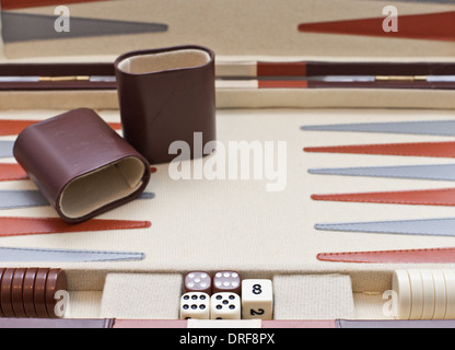 Backgammon-set Stockfoto