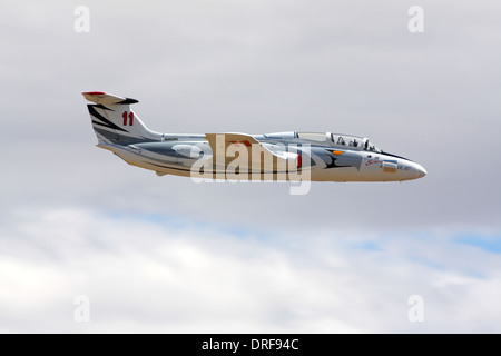 Aero Vodochody L-29 Delfin im Flug in einem Jet Class Hitze Rennen im Rahmen der 2010 Reno National Championship Air Races. Stockfoto