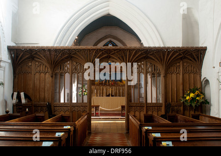 St. Marien Kirche, Redbourn, Hertfordshire, England, Vereinigtes Königreich Stockfoto