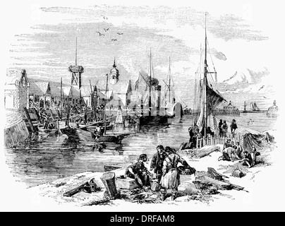 Der Fischmarkt Lowestoft ca. 1854 Stockfoto