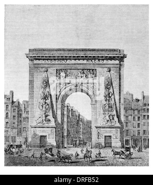 Porte Saint-Denis Paris 1854 Stockfoto