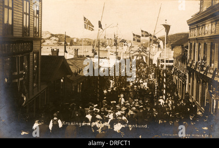 Reise der Krönung von König Haakon VII. Stockfoto