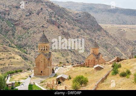 Landschaftsblick auf das Kloster Noravank in Armenien Stockfoto