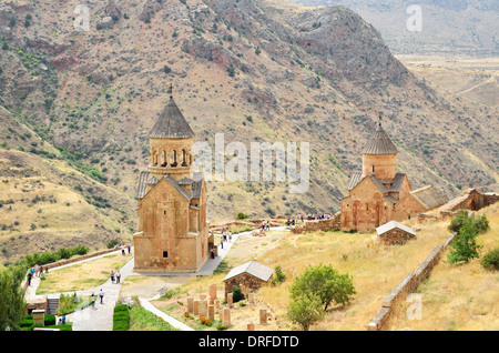 Landschaftsblick auf das Kloster Noravank in Armenien Stockfoto