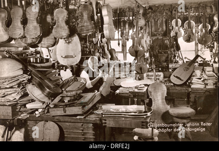 Musikinstrumentenbauer Johann Reiter Stockfoto